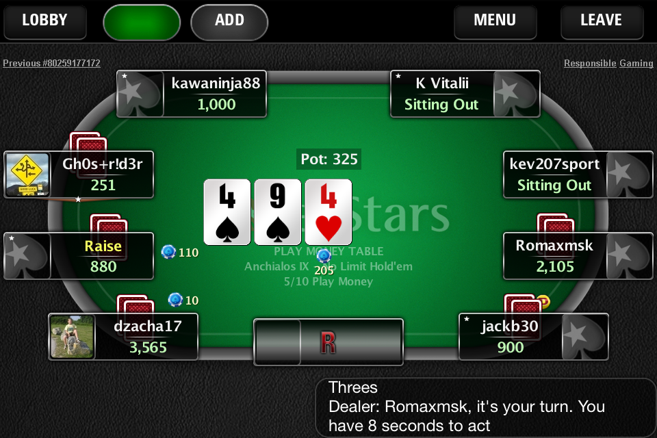 pokerstars mobile android