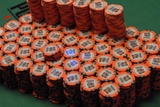 Huge Stack Of Poker Chips