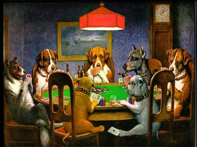 ニュース: 「ポーカーをする犬」の絵が $658,000 で落札される