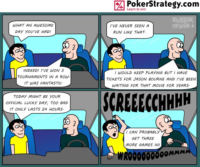 Funny Poker Cartoons Luck