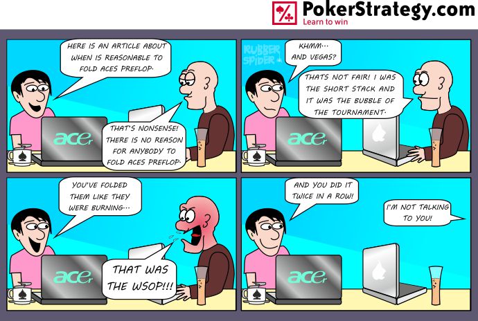 Funny Poker Cartoons Pocket Aces