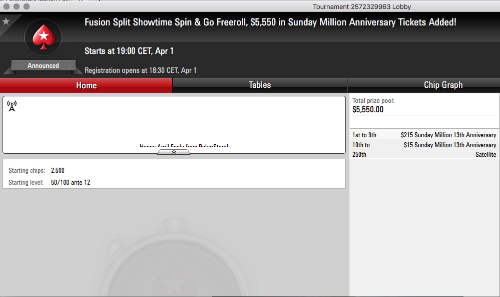 Possible generally Across News: PokerStars launch Fusion Split Showtime Spin and Go