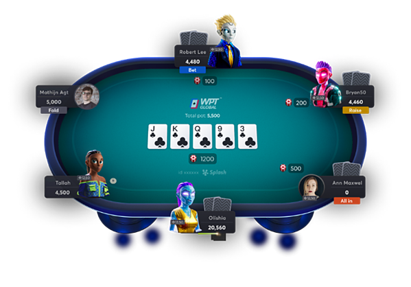 WPT Global table with NFT avatars