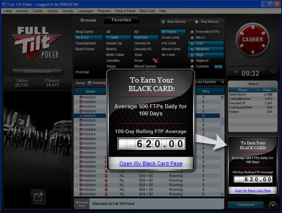 Full Tilt Rush Poker, Software