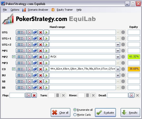 Pokerstrategy Equilab